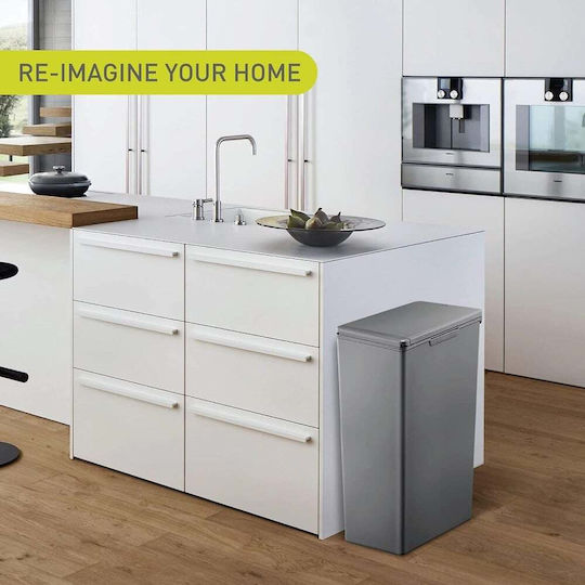 Eko Eko Morandi Touch Mülleimer Kunststoff mit Sensor Graue 40l