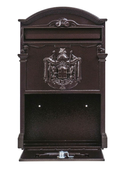 Cutie Poștală În Aer Liber Metalică În Culoare Maro 41x26x9cm