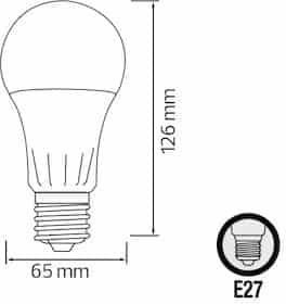 Bec LED 10W Pentru Bază De Bec E27 Alb Natural 1032lm