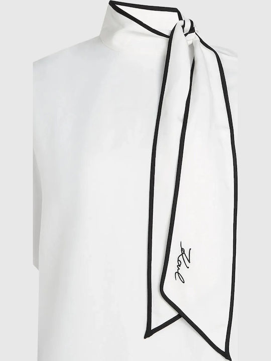 Karl Women's Summer Linen Blouse Cream