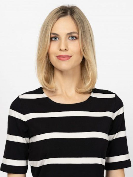 Women's Striped T-shirt Black