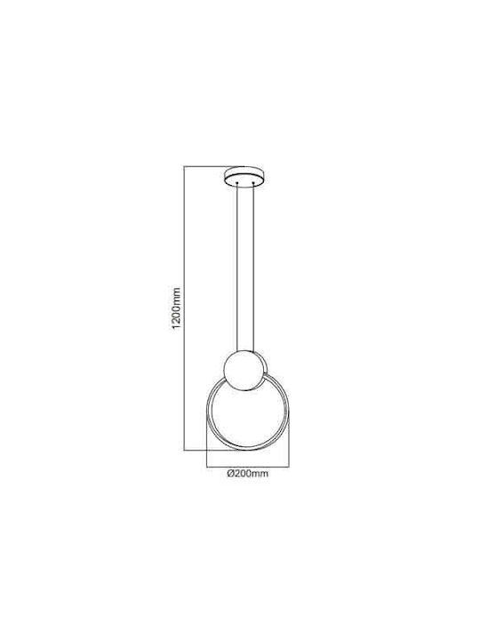 Lumini Suspendate Negru LED Cu Lumină Alb Natural
