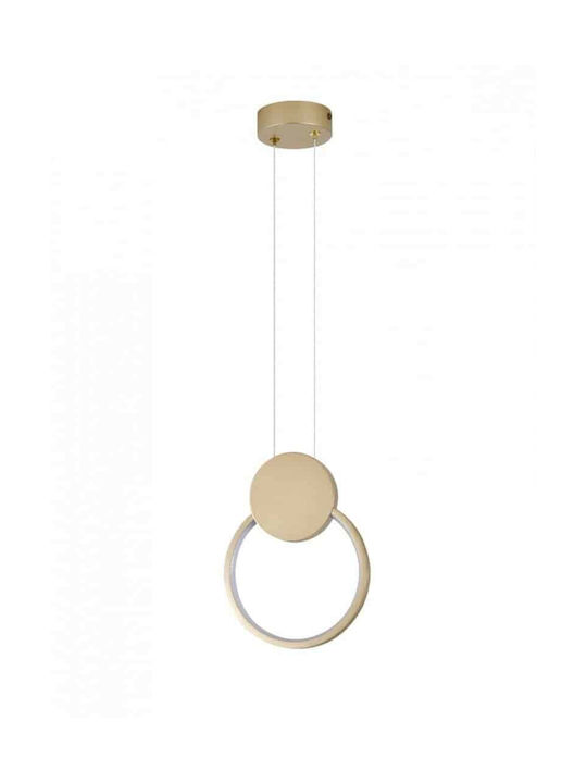 Lumini Suspendate Rose Gold LED Cu Lumină Alb Natural
