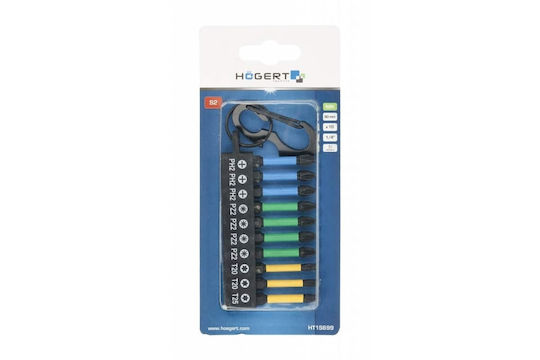 Set 10 Impact Bits 1/4 50mm Hogert Ht1s699