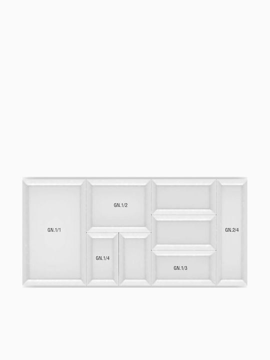 Raki Melamine Serving Platter White 53x16cm