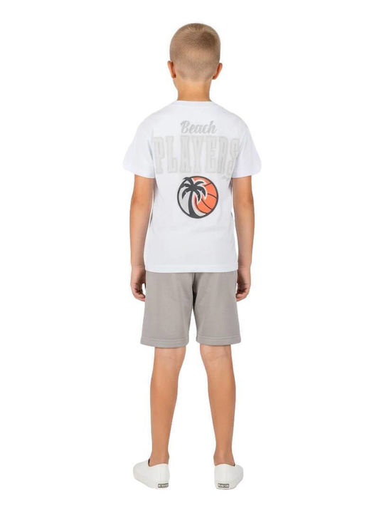 Kids Set with Shorts Summer 2 Pieces Gray beach