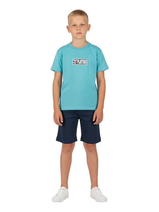 Kids Set with Shorts Summer 2 Pieces Turquoise Beach