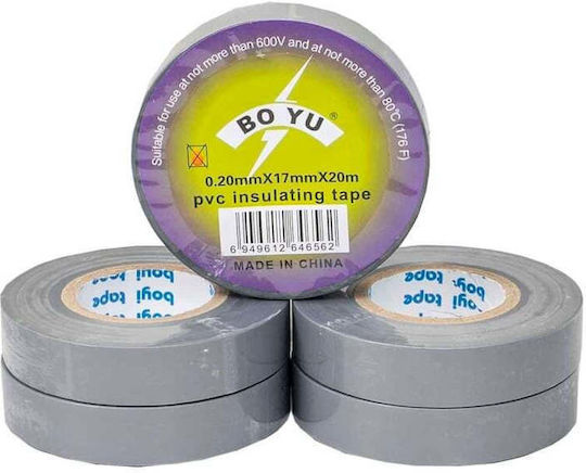 Set 5 Pieces Wire Insulation Tape 0.2x1.7mm 20m Gray Z-tools Zts 8267g_5
