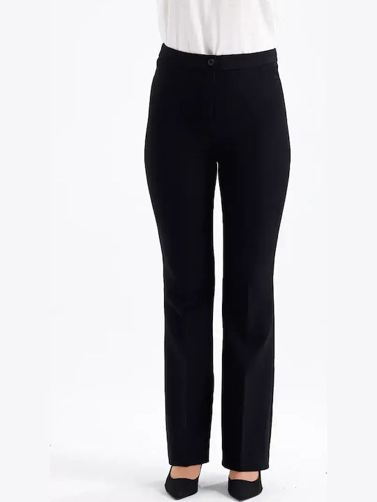 Women's Black Set with Floral Trousers