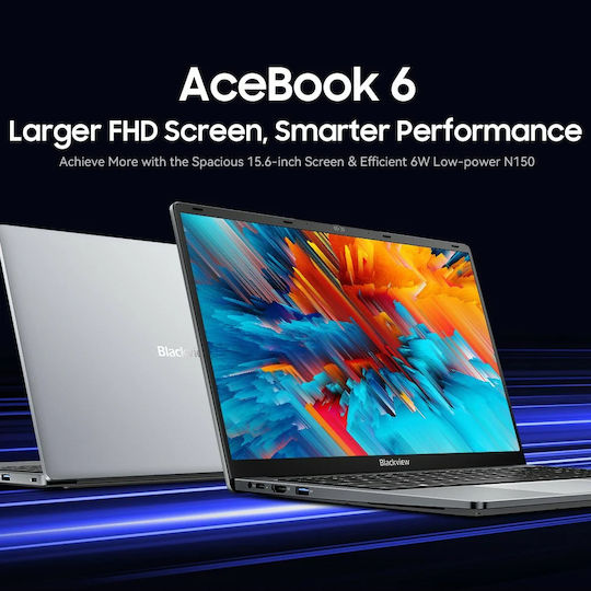 BlackView AceBook 6 15.6" IPS FHD (N-Series-N150/16GB/256GB SSD/W11 Home) (International English Keyboard)