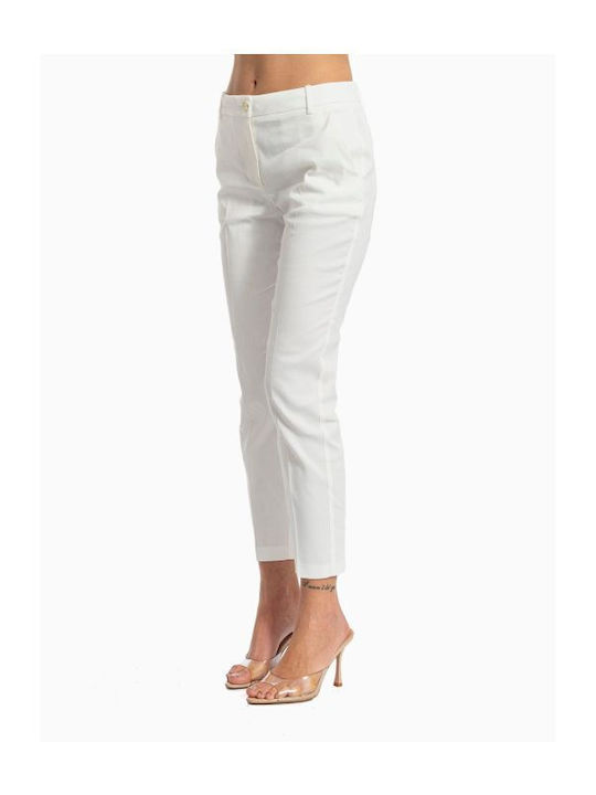 Bello Damen Stoffhose in Schlank Passform Weiß