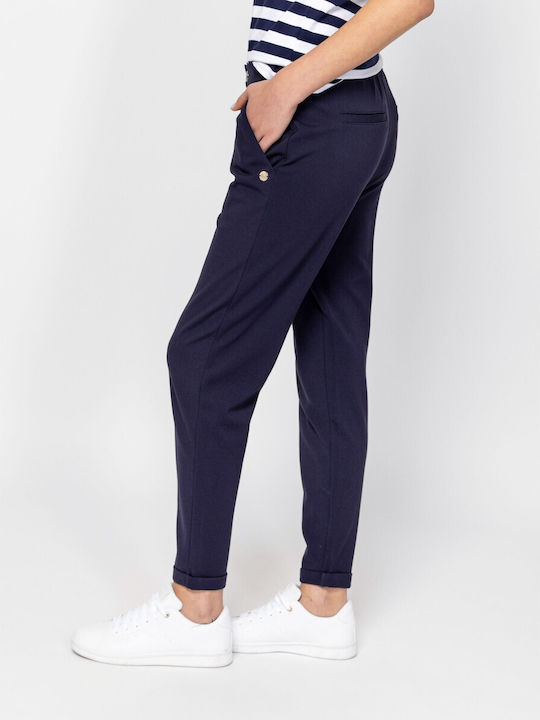 Damen Stoffhose Navy