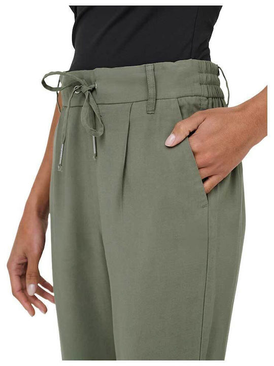 Γυναικείο Υφασμάτινο Παντελόνι Smokey Olive
