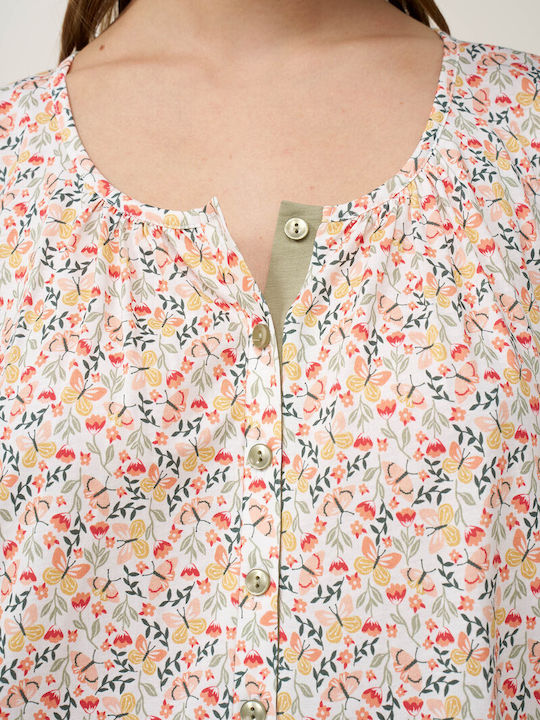 Vamp Vamp Sommer Baumwollenes Damen Nachthemd Green Tea