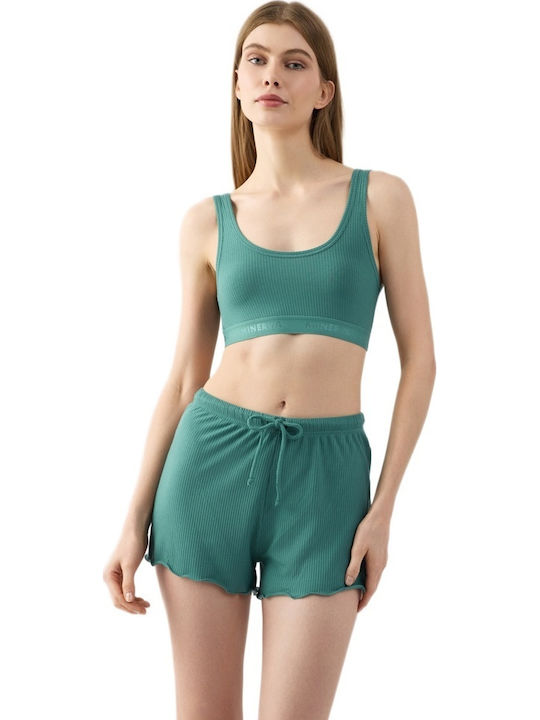 Minerva Summer Women's Pyjama Shorts Petrol