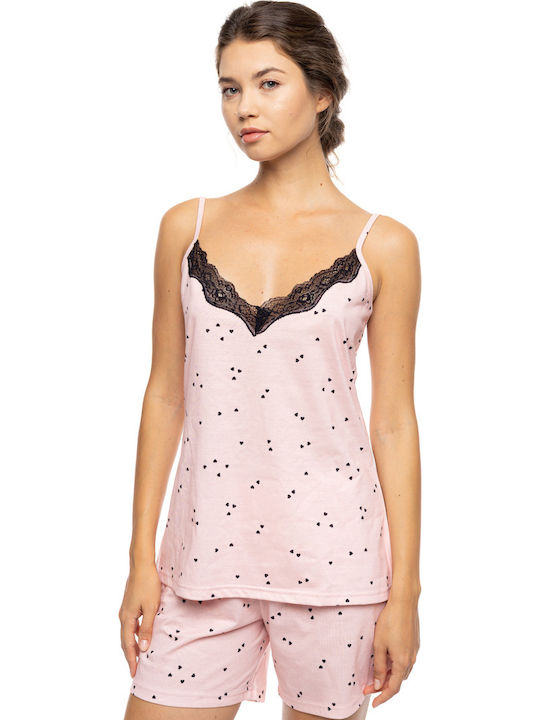 Pink Label Sommer Babydoll Little Heart Rosa