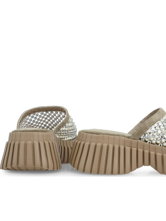 Γυναικεία Σανδάλια Flatforms Καφέ