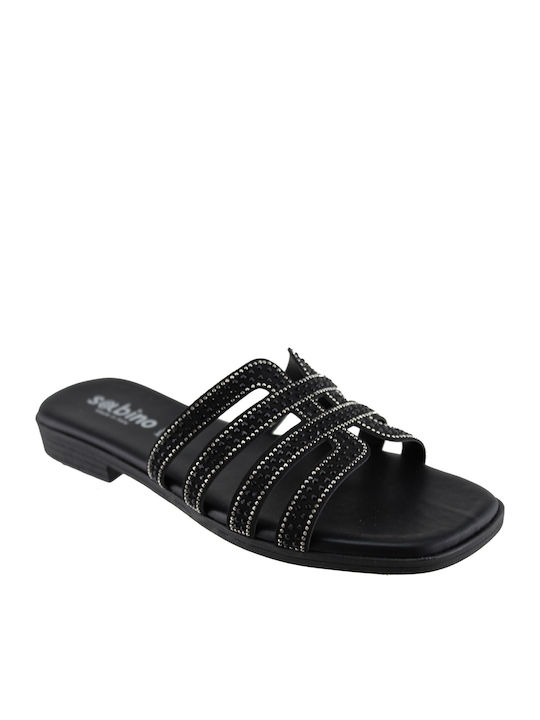 Кожени Дамски Сандали Черни Г-1106-01