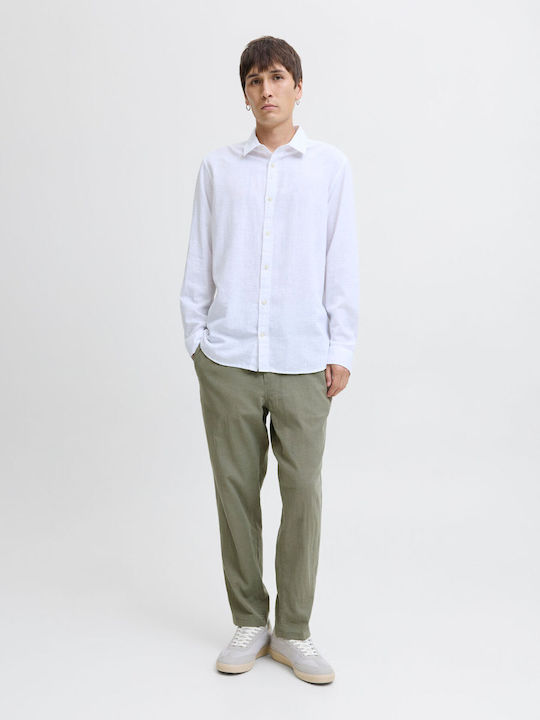 Chino Elastic Tapered Leg Trousers Agave Green