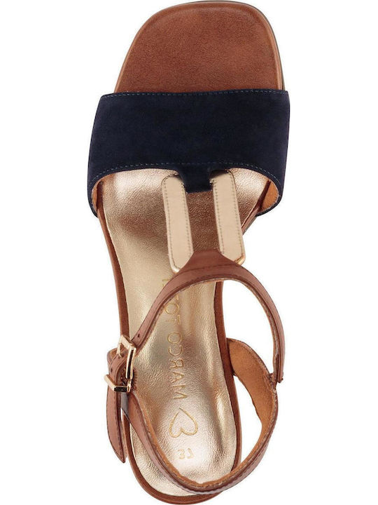 Leather Sandals Navy Blue