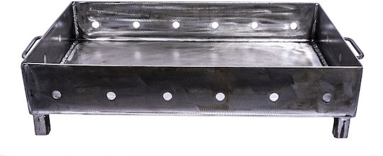 Grătar cu Cărbune Metalic Plasă din Oțel Inoxidabil 60x40mm Zts 5484