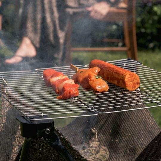 Grătar Pliabil Designnest Pliabil Pentru Foc Bbq + Foc De Tabără Negru