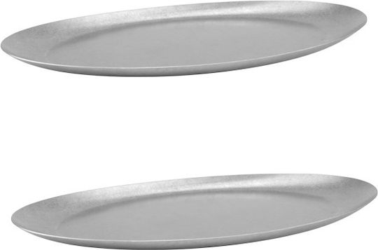 Raki Platou De Servire Oval Inox Gri 22x12cm