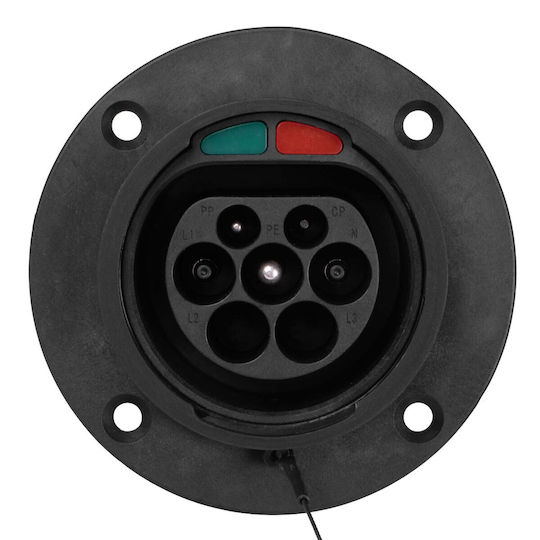 Priză Tip 2 Încărcare Mașină Electrică Ak-sc-e25 1 Fază 32a Masculin