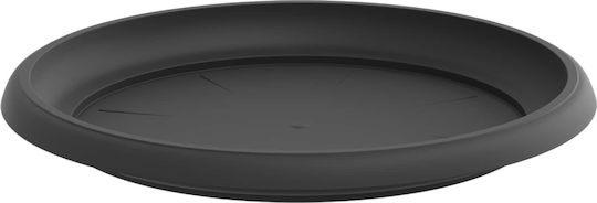 vidaXL Set of 6 Plastic Flower Pots Black 34x28cm