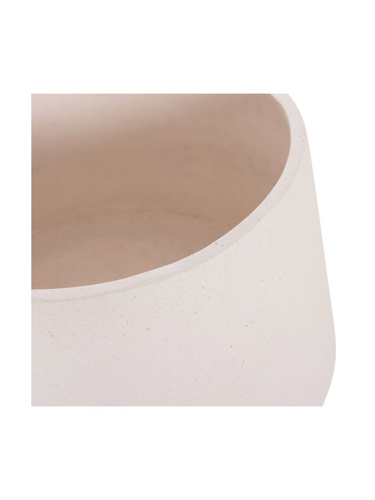HomeMarkt Quan Pflanzgefäß Beton Weiß 32x32cm