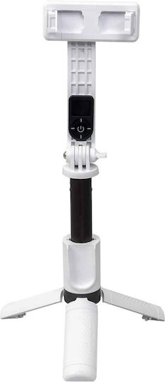 Selfie Stick Τρίποδο Κινητού Bluetooth Λευκό