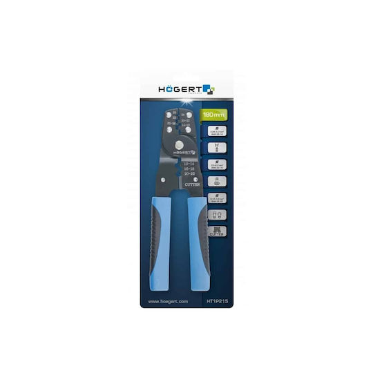 Cleste Sertizat Pentru Papuci Neizolați 0.08-2.0mm 0.3-6.0mm Hogert Ht1p215