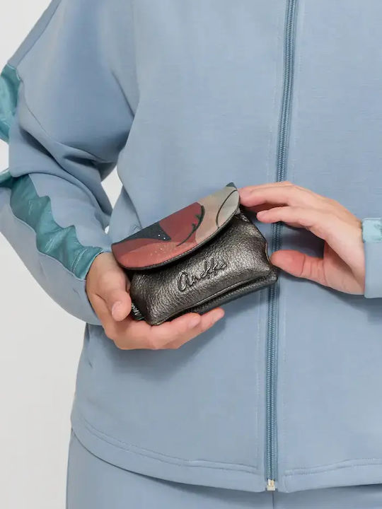 Small Women's Coin Wallet with RFID Gray