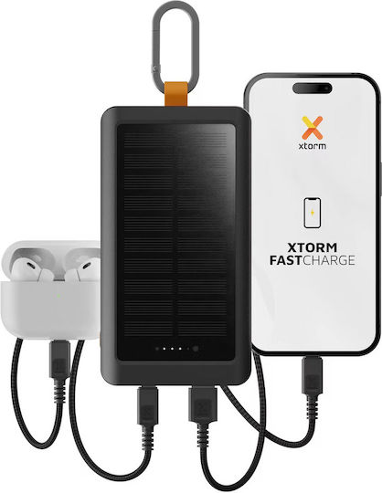 Xtorm XG2 Ηλιακό Power Bank 10000mAh 1W με Θύρα USB-A και Θύρα USB-C Μαύρο