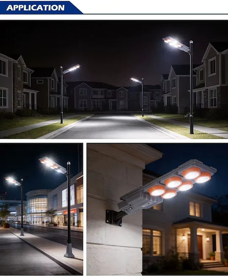 Издръжлива Led Соларна Улична Лампа Метална Скоба 600 W Автоматично Управление Ip65