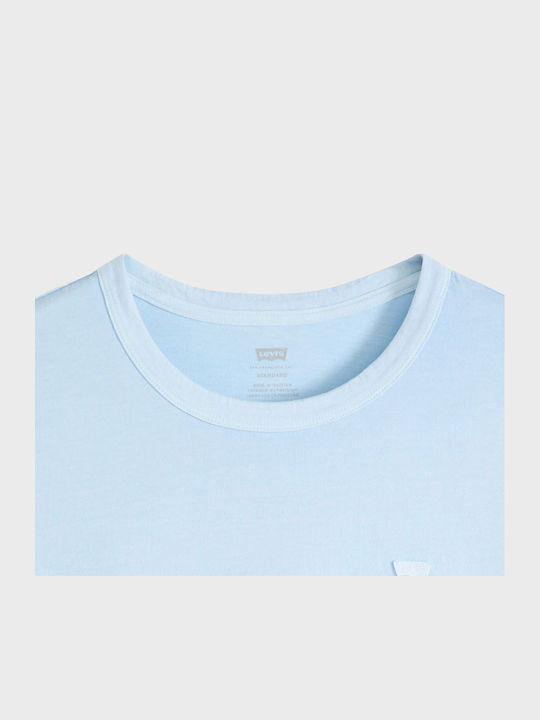 Herrenblusen Kurzarm T-Shirt Hellblau