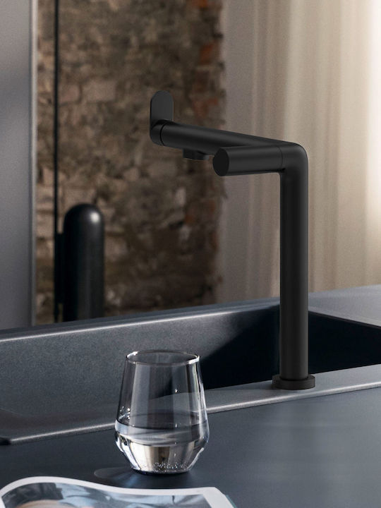 Hansgrohe Aqittura M91 Küchenarmatur Platzierung mit herausziehbarer Brause Schwarze