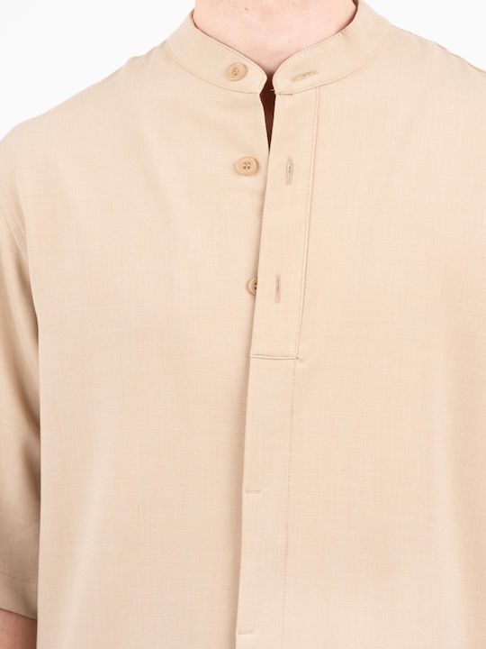 Μακρυμάνικo Overshirt Morrone Beige 300-26-MORRONE