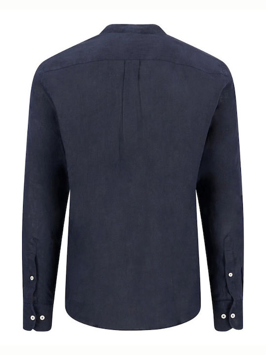 Μακρυμάνικo Λινό Πουκάμισο Navy Blue