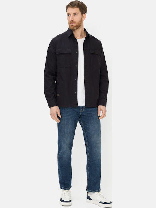Μακρυμάνικo Τζιν Overshirt Σκουρο Μπλε