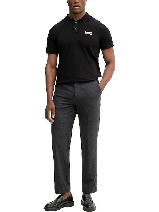Polo Herrenbluse Kurzarm Schwarze