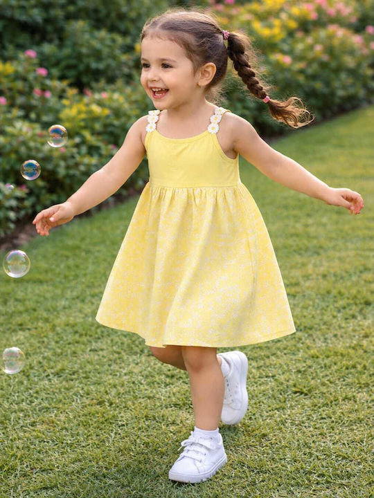 Nek Kids Wear Παιδικό Φόρεμα Κίτρινο