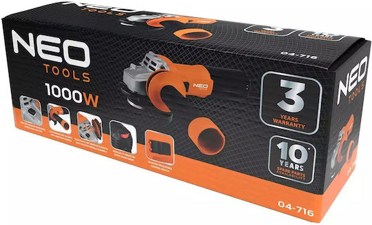 Neo Tools 04-716 Grinder 125mm Electric 1000W with Speed Adjustment