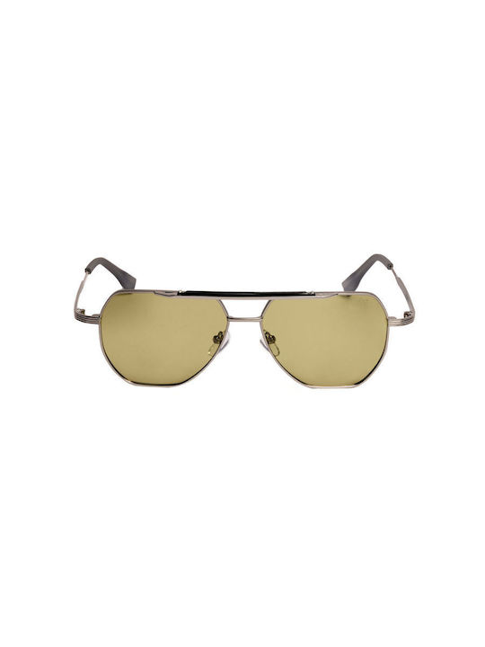 AV Sunglasses Jett Unisex Sunglasses with Gray Metallic Frame and Polarized Lens 131-Olive