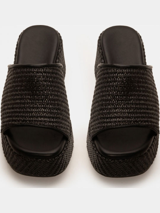 Platforme Dama Tip Espadrile Negre