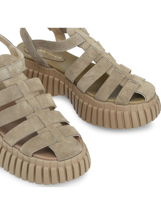 Γυναικεία Σανδάλια Flatforms Καφέ