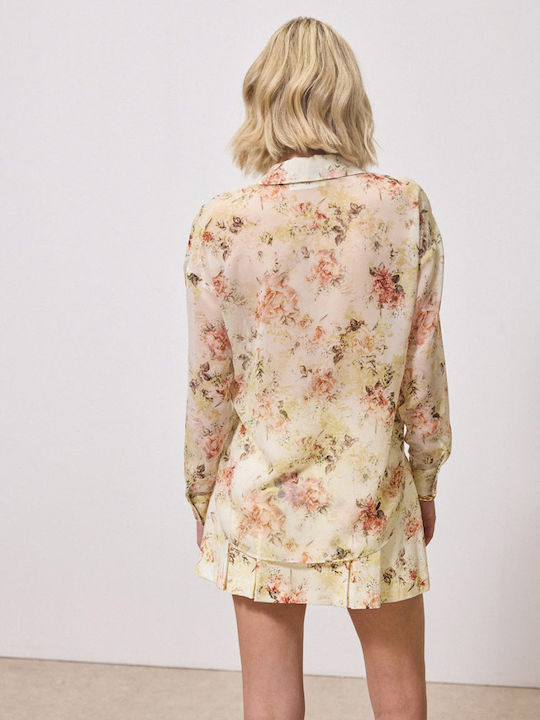 Μακρυμάνικο Γυναικείο Πουκάμισο Lemon Floral