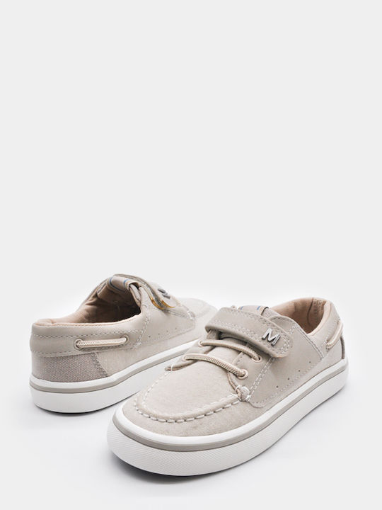 Casual Kids Sneakers with Hoop & Loop Closure Beige