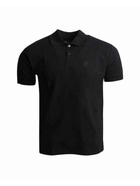 Polo Kurzarmbluse Schwarz