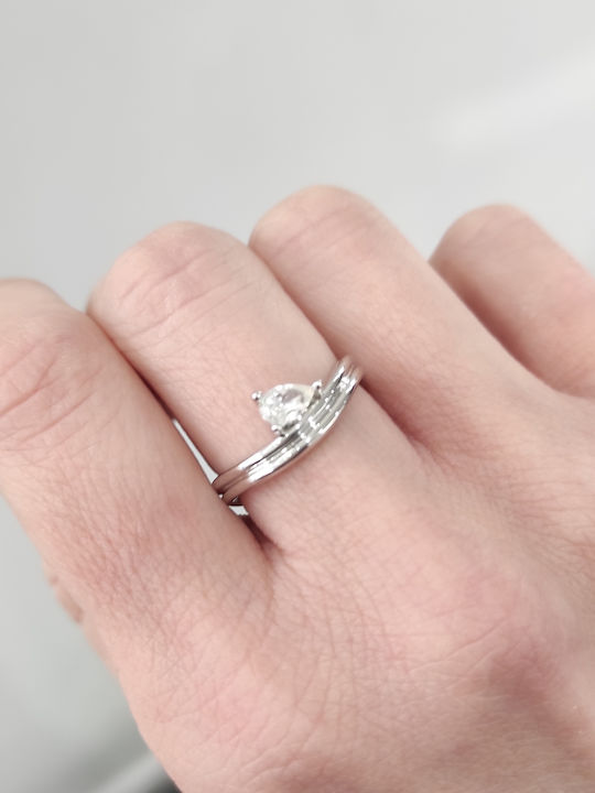 Jools Damentlicher Ring mit Zirkon aus Silber